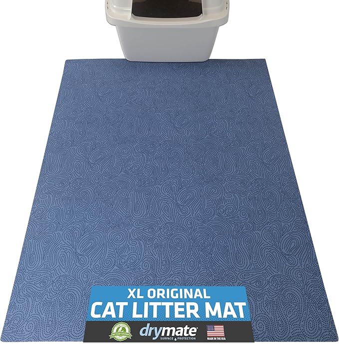 Drymate Cat Litter Box Mat, Litter Trapping Mat, Waterproof, Urine-Proof by Drymate