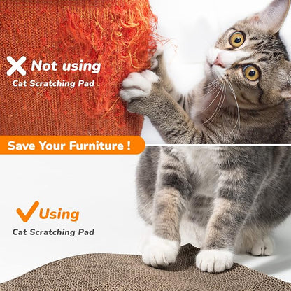 Cat Scratcher, Curved Scratch Pad, Durable Corrugated Cardboard Scratching Board - Image 4