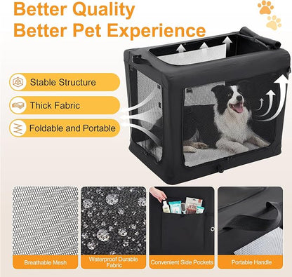 Dog Travel Crate 42 Inch, Portable Soft-Sided Travel Carriers - Image 5