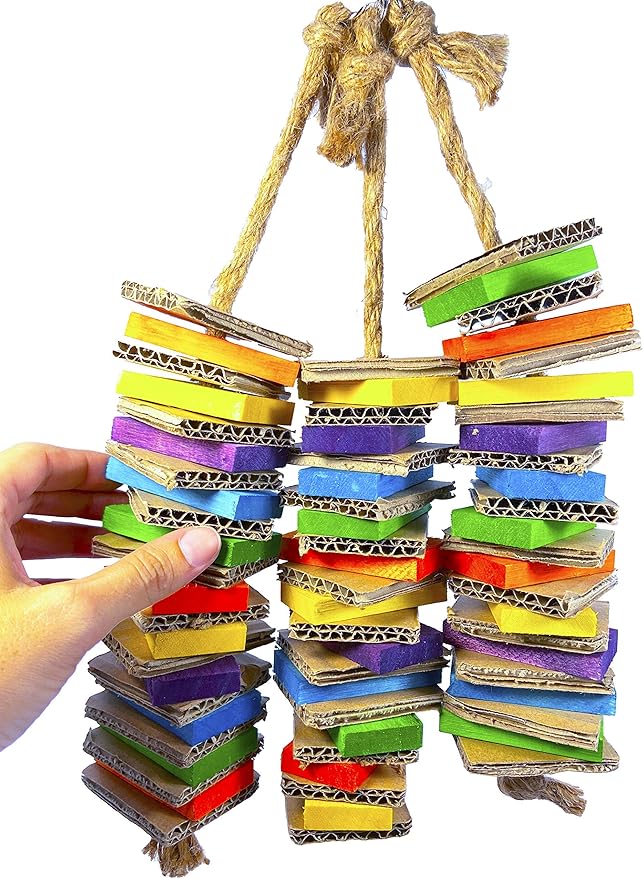 Birds LOVE Chew-Tastic Triple Tower of Shredded Fun Medium Bird Toy by BirdsLOVE