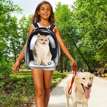 Cat Backpack Carrier Bubble Bag, Transparent Space Capsule Pet Carrier Dog - Image 5