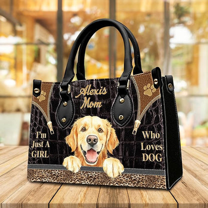 Personalized Pet Mom Leather Handbag – Custom Name Dog Cat Photo Purse - Image 6