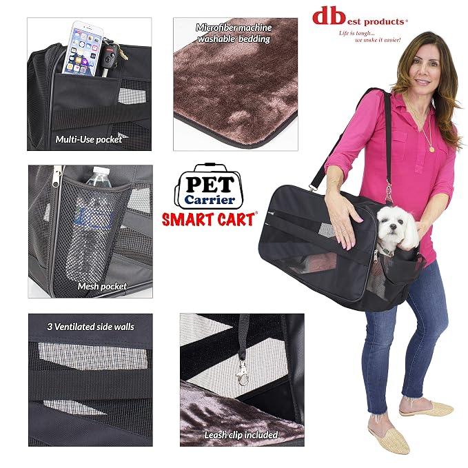 dbest products Pet Smart Cart Carrier, Soft Sided Collapsible Folding Travel Bag - Image 5