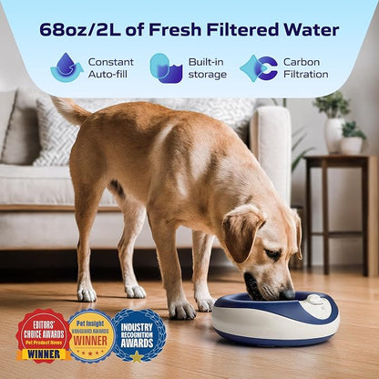 Filtered Portable Dog Water Dispenser, 2L / 68oz, Automatic Pet Water Dispenser - Image 3