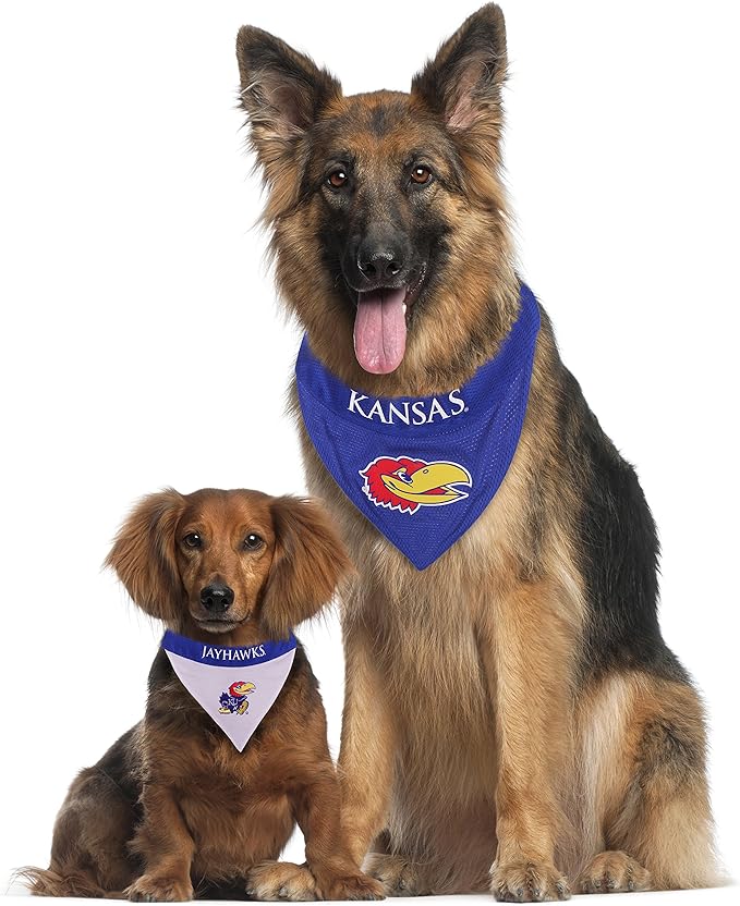 Pets First Collegiate Pet Accessories, Reversible Bandana, Kansas Jayhawks - Image 5