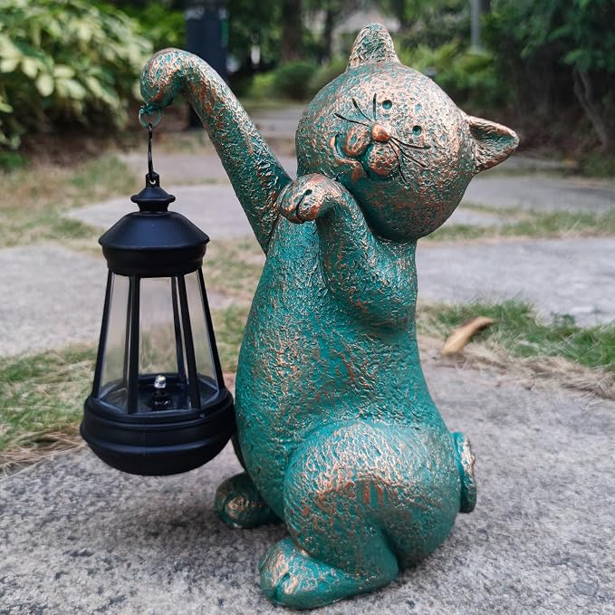Cat Garden Statue Outdoor Décor - Image 2