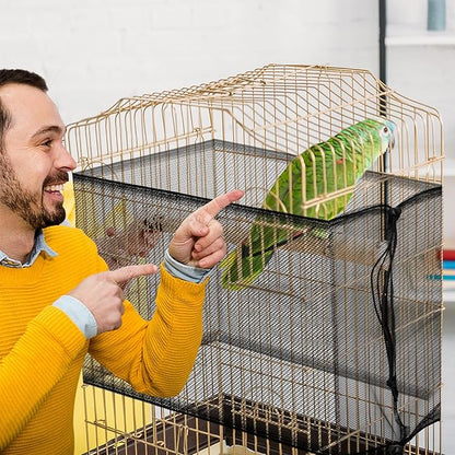 2 Pack Bird Cage Seed Catcher Guard, Bird Cage Cover, Heavy Duty Adjustable - Image 7