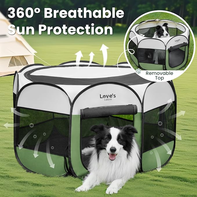 Love's cabin Pet Puppy Dog Playpen, Small Dog Tent Crates Cage Indoor/Outdoor - Image 9