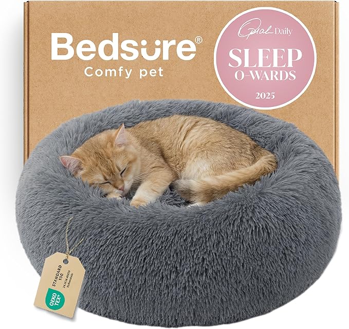 Bedsure Calming Cat Beds for Indoor Cats by BEDSURE