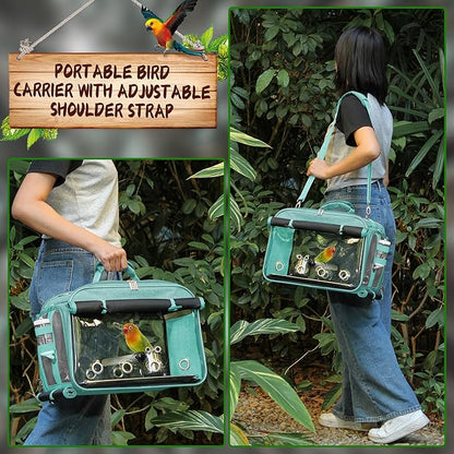 Suertree Bird Carrier Airline Approved, Bird Travel Cage - Image 5