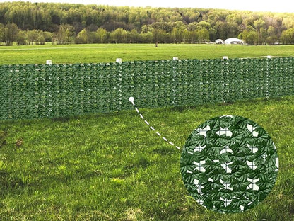 Artificial Fence Privacy Screen: 5FT x 50FT UV-Anti Faux Greenery Backdrop Ivy - Image 7