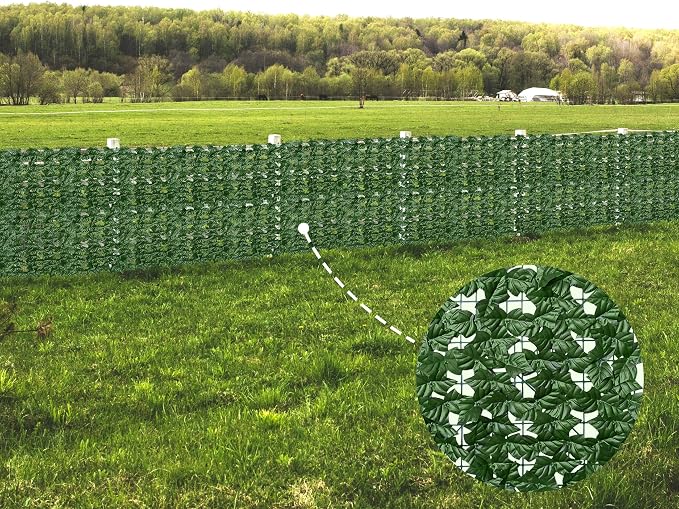 Artificial Fence Privacy Screen: 4FT x 50FT UV-Anti Faux Greenery Backdrop Ivy - Image 7