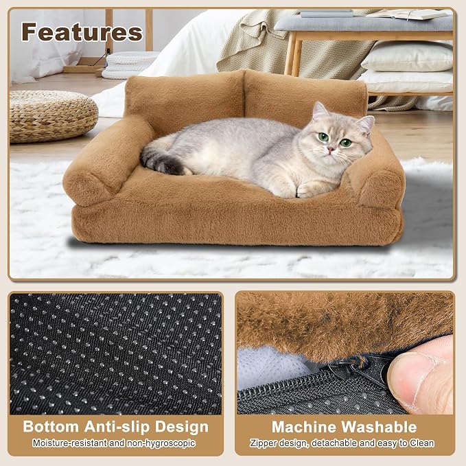 Cat Beds for Indoor Cats, Cat Couch Bed, Cute Cats Sofas for Pets, Small Dog - Image 6