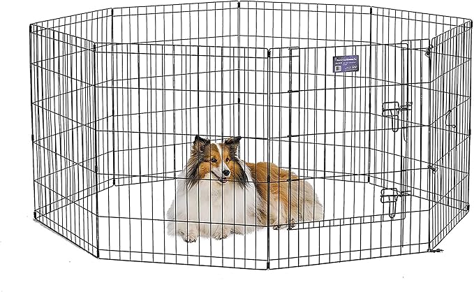 MidWest Homes for Pets Folding Metal Dog Exercise Pen, Indoor/Outdoor Playpen by MidWestHomesForPets