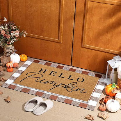 Tinideya 2 Pcs Door Mat Welcome Non Slip Coir Mats Floor Layering Doormats - Image 6