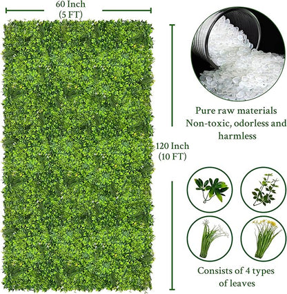 Artificial Plant Wall Roll: 60 X 120 in UV-Anti Ivy Privacy Fence Screen Faux - Image 2