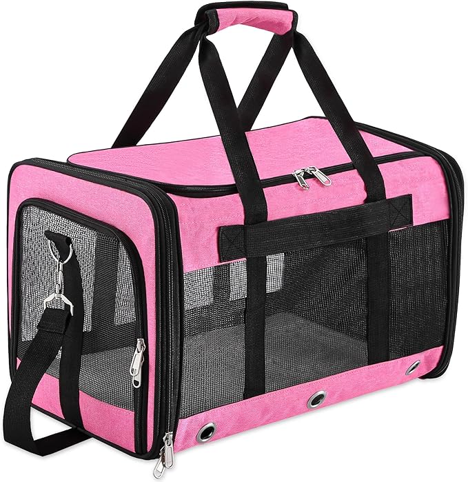 Soft Sided Cat/Dog Carrier, Collapsible Pets Travel Carriers by SWUVVI