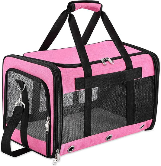 Soft Sided Cat/Dog Carrier, Collapsible Pets Travel Carriers by SWUVVI