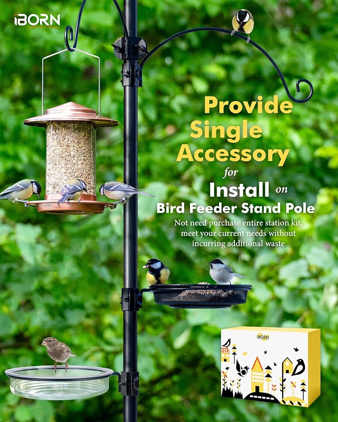 iBorn Bird Feeders Station Mesh Tray and Ring - Image 3