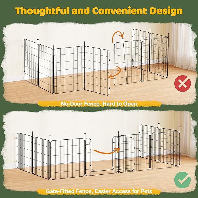 Yaheetech Expandable Dog Playpen, 8 Panel 24 inch Puppy Playpen - Image 7