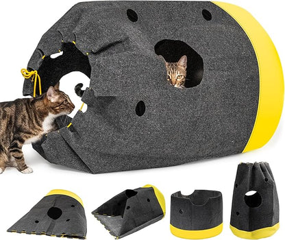 Cat Play Bag Collapsible Cat Activity Center Mat Play Rug Cats Activity by MUMUQ
