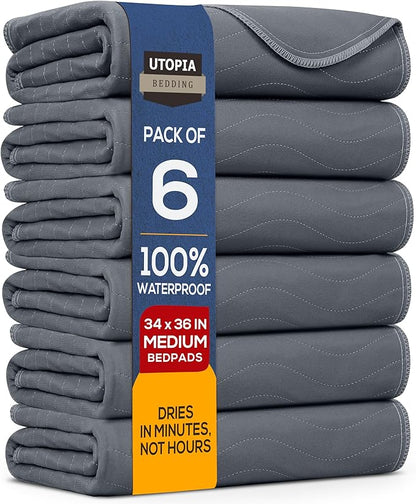 Utopia Bedding Washable Underpads 34" x 36", Waterproof Reusable Heavy by UTOPIABEDDING