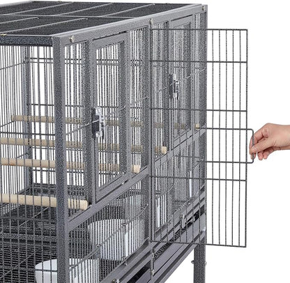 Yaheetech 41.5" Stackable Divided Breeder Breeding Parakeet Bird Cage - Image 7