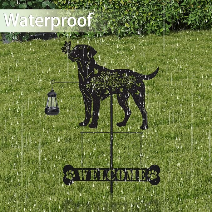 Labrador Metal Garden Stakes Yard Decor - Image 4