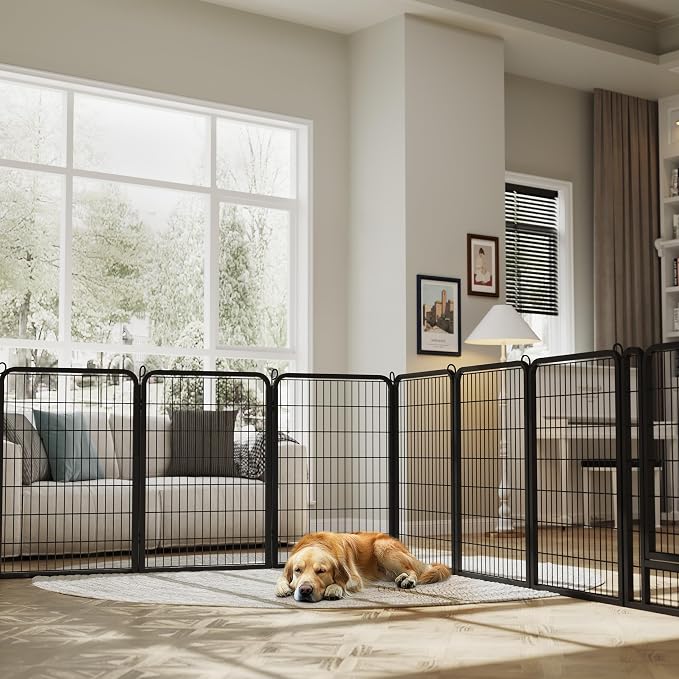 Yaheetech Dog Playpen Outdoor, 40 inch 4 Panels Dog Pen Indoor Heavy Duty Puppy - Image 2