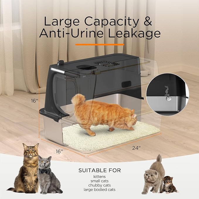 Anywish Stainless Steel Cat Litter Box - Image 6