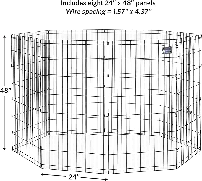 MidWest Homes for Pets Folding Metal Dog Exercise Pen, Indoor/Outdoor Playpen - Image 5