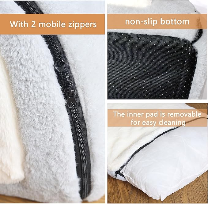 Cat Bed for Indoor Cats，Foldable cat cave，Anti-Slip & Water-Resistant - Image 6