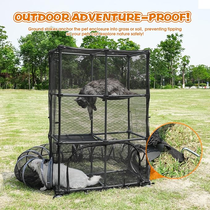 Catio Outdoor Cat Enclosure for Cats & Small Animals, Pet Playpen Cat Climber - Image 6