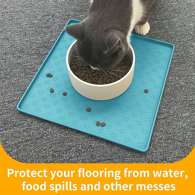 Ptlom Dog Food Mat Anti-Slip Bowl Mats - Image 6