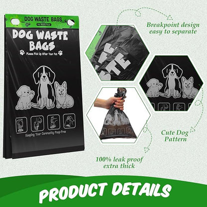 Ireer 20 Count 2000 Pcs Header Bag Bulk Cute Dog Pet Waste Bags Bulk Poop - Image 4