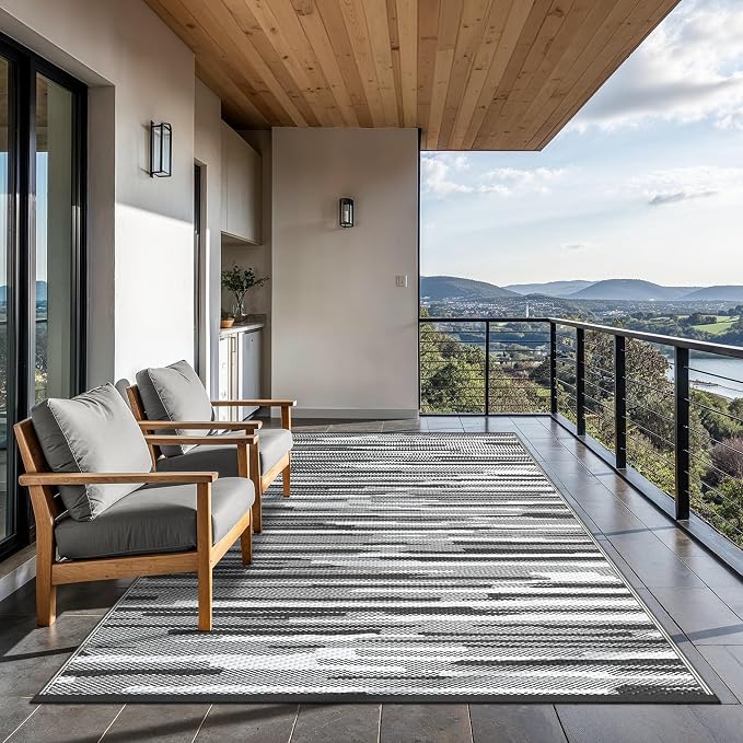 GENIMO Outdoor Rug for Patio Clearance, Reversible Plastic Straw Rugs for RV - Image 7