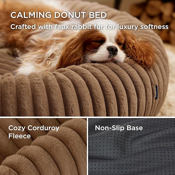 Bedsure ComfyFleece™ Donut Large Dog Bed - Image 3