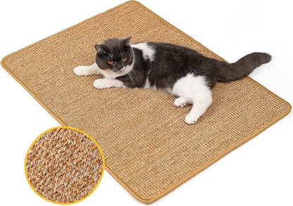 Cat Scratcher Mat, Natural Sisal Cat Scratch Pad by Conlun