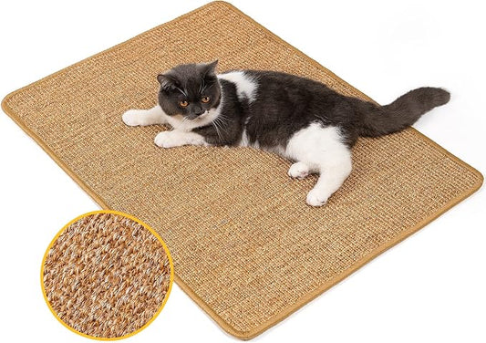 Cat Scratcher Mat, Natural Sisal Cat Scratch Pad by Conlun