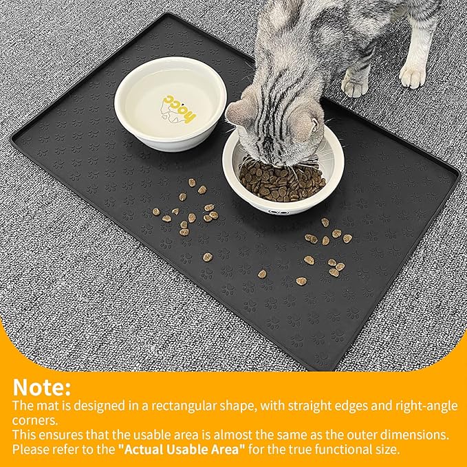 Ptlom Pet Placemat for Dog and Cat, Mat for Prevent Food and Water Overflow - Image 5