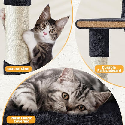 Yaheetech 54in Cat Tree Cat Tower as Activity Center, Indoor Cats and Kittens - Image 6