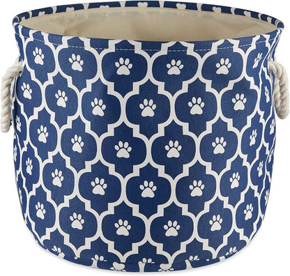 Bone Dry 6192 Pet Storage Collection Lattice Paw Print, Medium Round, Nautical by BoneDry