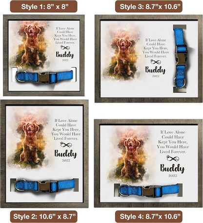 Personalized Pet Memorial Gifts Water Color Dog Picture Frame Dog Loss Sympathy - Image 4
