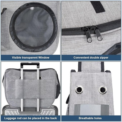 OWNPETS Pet Sling Carrier, Pet Airline Carrier Travel Bag, Fit 10~13lb Small - Image 4
