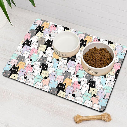 Pet Feeding Mat for Floors Waterproof Dog Mat for Food and Water Absorbent - Image 8
