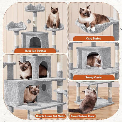 Yaheetech 76.5in Multi-Level Large Cat Tree, Big Cat Tower - Image 3