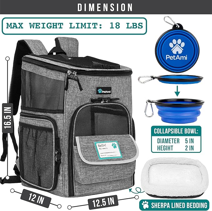 PetAmi Dog Backpack Carrier, Airline Approved Cat Backpacks - Image 6