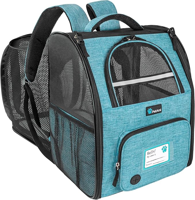 PetAmi Dog Cat Backpack Carrier, Expandable Pet Carrier Backpack by PetAmi