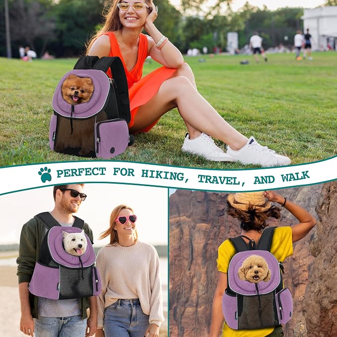 PetAmi Adjustable Cat & Dog Front Chest Carrier Backpack, Ventilated - Image 6