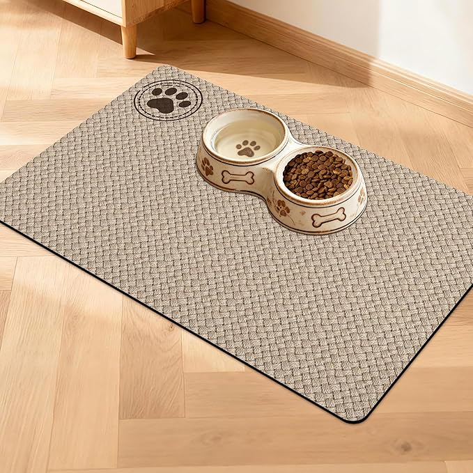 Pet Feeding Mat for Floors Waterproof Dog Mat for Food and Water Absorbent by Unknown